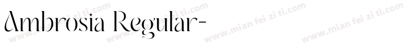 Ambrosia Regular字体转换